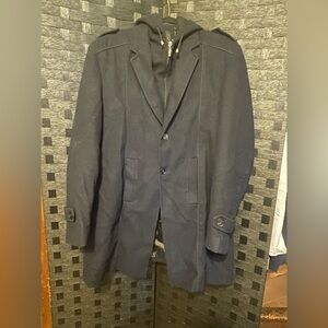 Dewberry Couture Deluxe Men's Wool  Coat, Navy, Size 3XL vintage